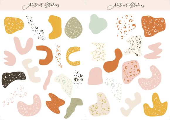 Abstract Planner Sticker Sheet: Integrating Digital Aesthetics into Professional and Personal Workflows
