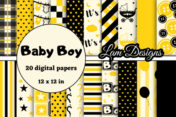 Baby Boy Digital Papers