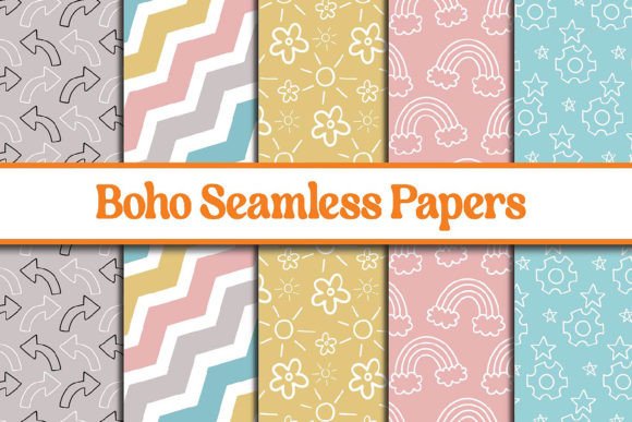 Boho Seamless Digital Papers Designs