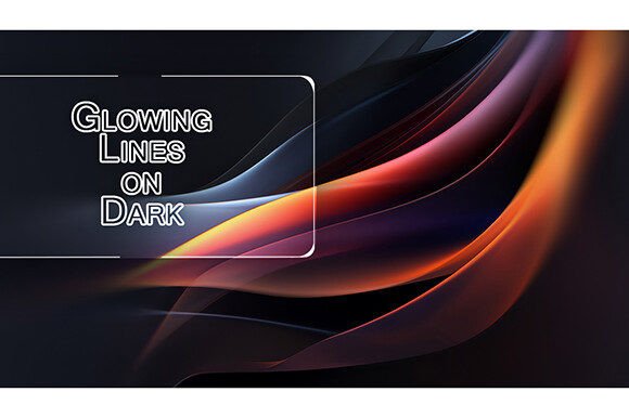 Glowing Lines on a Dark Background