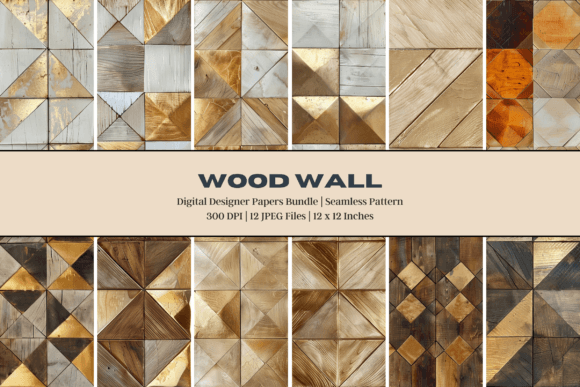 Gold Plated Wood Wall Digital Paper: Elevating Your Creative Projects with Luxury Texture