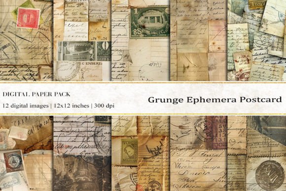 Grunge Ephemera Postcard Digital Papers: A Practical Guide for Creators and Designers