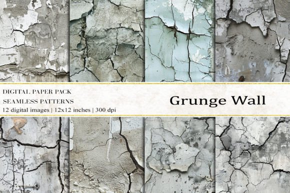 Grunge Wall Digital Papers: Transforming Rough Aesthetics Into Creative Assets