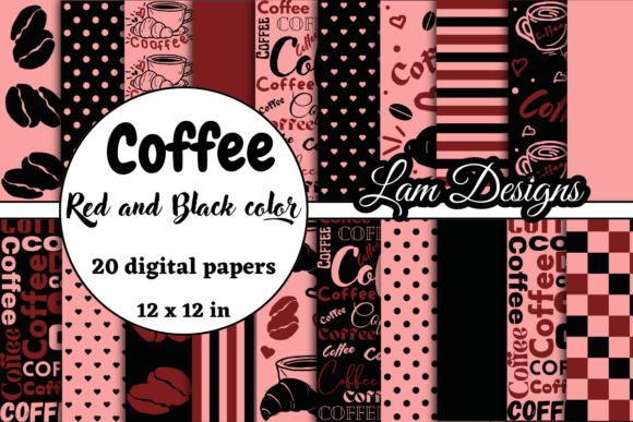 Hand-drawn Coffee Digital Papers