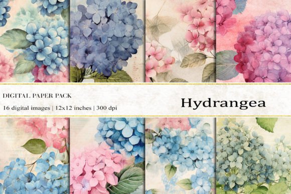 Hydrangea Flowers Digital Papers: A Strategic Asset for Visual Branding and Creative Production