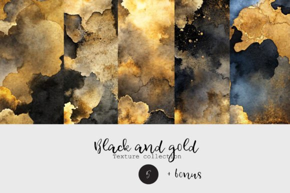 Mastering Elegance: The Artistic and Commercial Potential of Watercolor Black and Gold Textures
